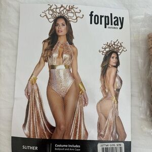 Forplay Metallic Snake Print Bodysuit